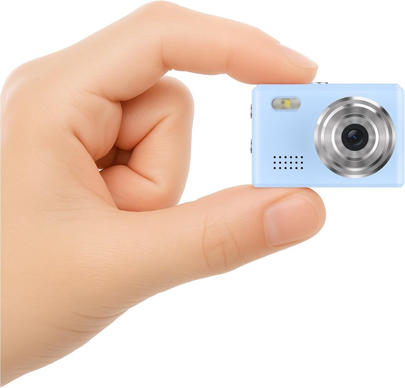 Dienspeak Mini Camera Keychain 1080P Video Recorder, 0.96" HD Display, 64GB, Long Battery Life, Vintage Compact Micro Cameras, Ultra-Portable Tiny Camcorder for Travel Study Recording, Blue - Image 1